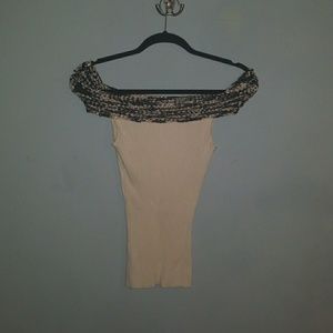 WR ribbed bardot top